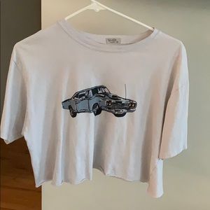 Classic car cropped tee shirt